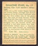 1935 Diamond Stars #17b Frankie Frisch St. Louis Cardinals
