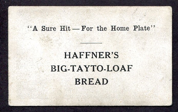 1922 Hafners Big-Tayto-Loaf Bread Milton Stock