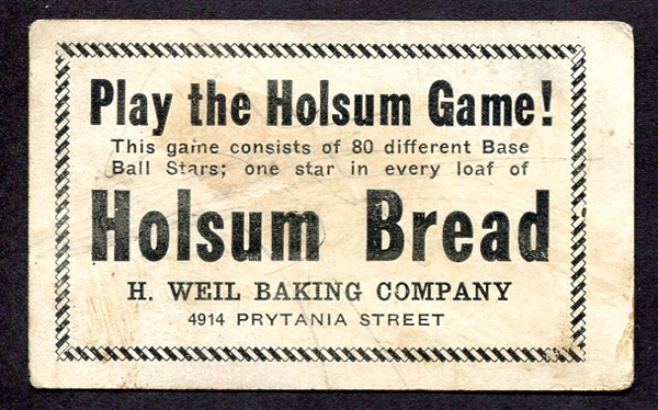 1921 Holsum Bread Dave Davenport St. Louis Browns