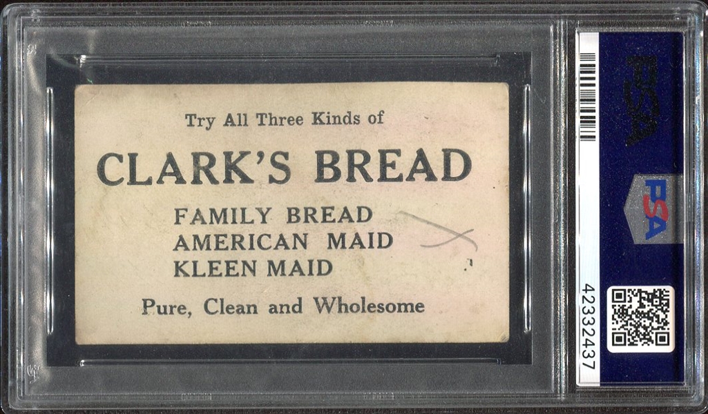 1921 Clarks Bread Bill Killefer Correct Name PSA 3MK