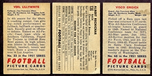 1951 & 1952 Bowman Football Trio