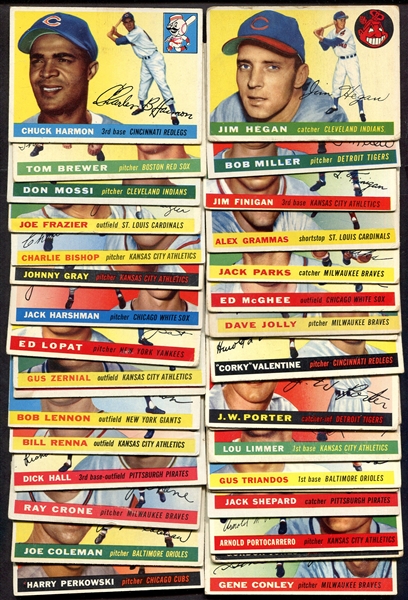 1955 Topps Lot of 34 Different w/High #s