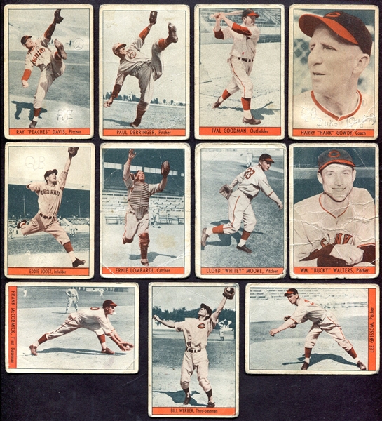 1939 W711-1 Cincinnati Reds Team Issue 11 Different