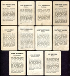 1939 W711-1 Cincinnati Reds Team Issue 11 Different