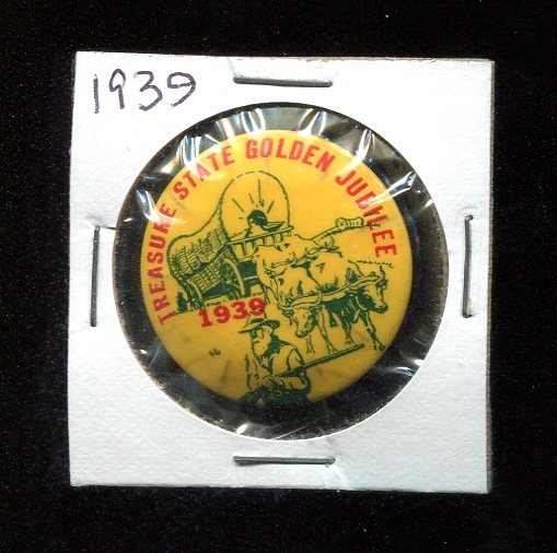 1939 Treasure State Golden Jubilee Pinback Montana