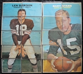 1968 Topps Bart Starr & Len Dawson Complete Puzzle Backs