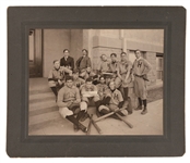 Harvard Military School Baseball Team 1906 Players IDd on Back!