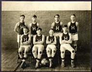 1925-1929 Hopeville Connecticut High School Basketball Team Photos