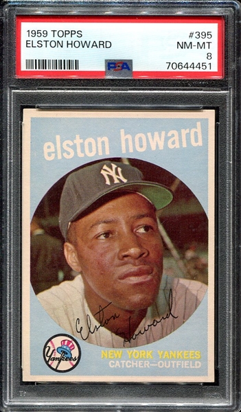 1959 Topps #395 Elston Howard PSA 8