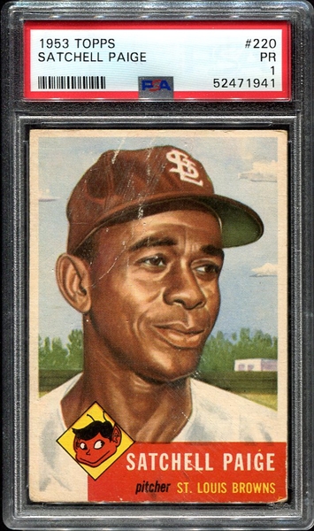 1953 Topps #220 Satchel Paige PSA 2