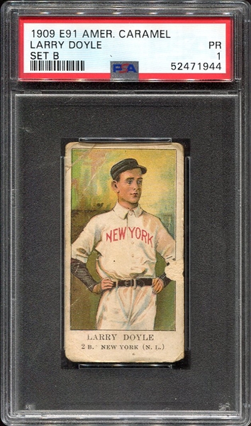 E91 American Caramel Larry Doyle Set B PSA 1