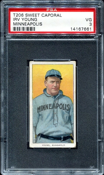 T206 Irv Young Minneapolis PSA 3