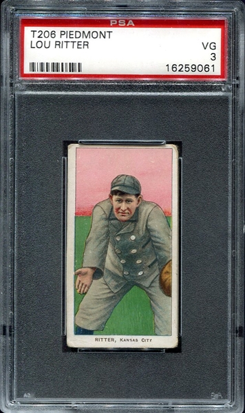 T206 Lou Ritter Kansas City PSA 3
