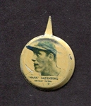 1938 Our National Game Hank Greenberg Pin