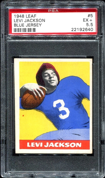 1948 Leaf #5 Levi Jackson Blue Jersey PSA 5.5
