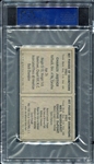 1951 Berk Ross Panel Charlie Justice Margaret Dupont PSA 6