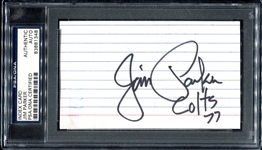 Jim Parker Signed Index Card PSA/DNA Authentic