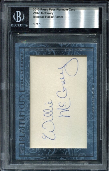 2013 Panini Press Pass Platinum Cuts Willie McCovey 1 of 1