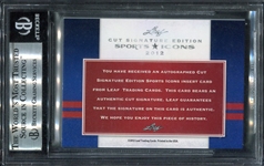 2012 Leaf Sports Icons Jim Calhoun Autograph Beckett Authentic