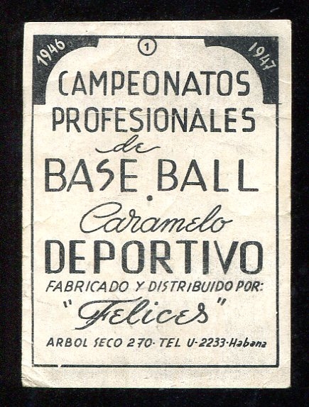 1946-47 Caramelo Deportivo #1 Header Card