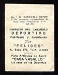 1946-47 Caramelo Deportivo #1 Header Card