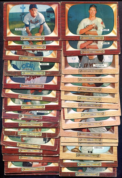 1955 Bowman Starter Lot of 80 Assorted