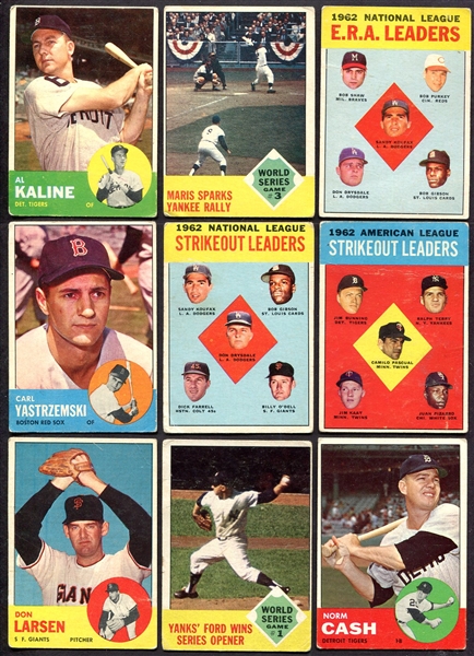 1963 Topps Lot of 40 Assorted w/HOFers