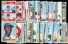 1965 Topps Lot of 123 Cards w/Mantle LL & HOFers