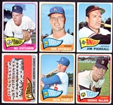 1965 Topps Lot of 123 Cards w/Mantle LL & HOFers