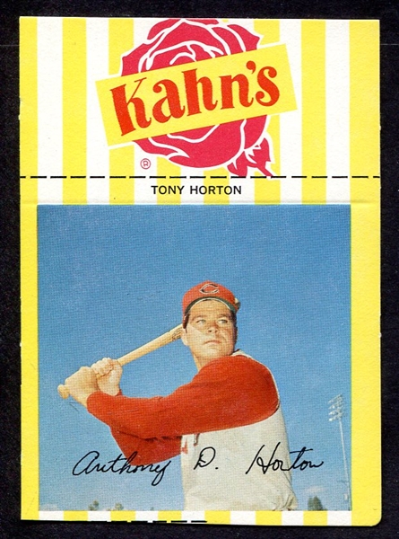 1968 Kahns Tony Horton Cincinnati Reds