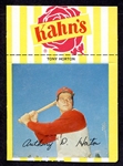 1968 Kahn's Tony Horton Cincinnati Reds