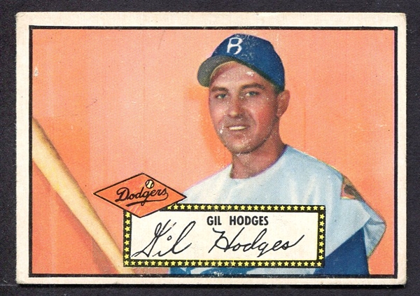 1952 Topps #37 Gil Hodges Brooklyn Dodgers Black Back