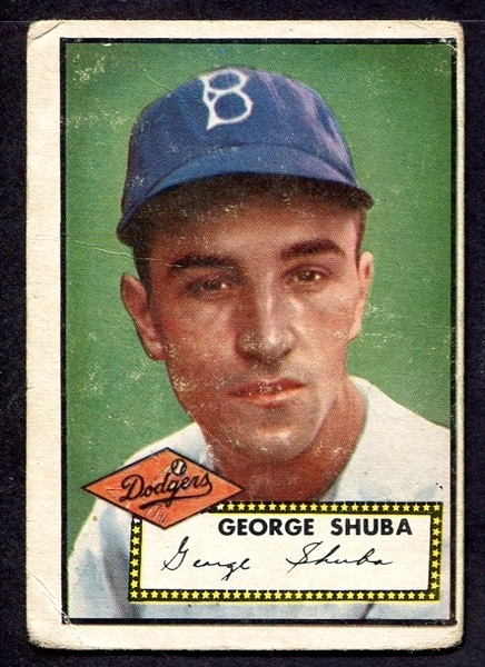 1952 Topps #326 George Shuba Brooklyn Dodgers