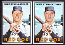 1967 Topps #223 Mike Ryan Pair of Variations