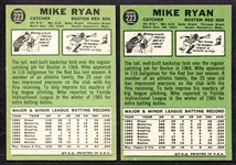 1967 Topps #223 Mike Ryan Pair of Variations