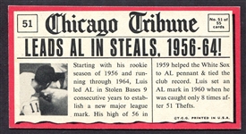 1971 Topps Greatest Moments #51 Luis Aparicio