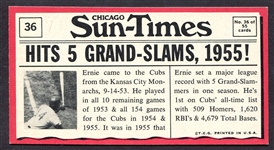 1971 Topps Greatest Moments #36 Ernie Banks