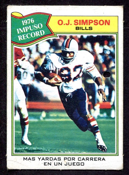 1977 Topps Mexican Football #453 O. J. Simpson SP