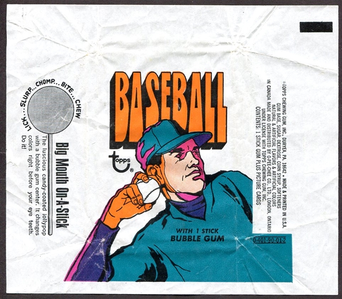 1972 Topps Baseball Wrapper