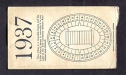 1937 Army vs. Yale Football Ticket Stub