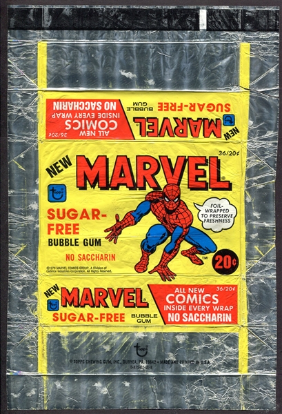 1978 Marvel Gum Foil Wrapper & 2 Comics