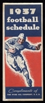 1937 College Football Schedule The Pure Oil Co. Geo Lanier Richmond IN