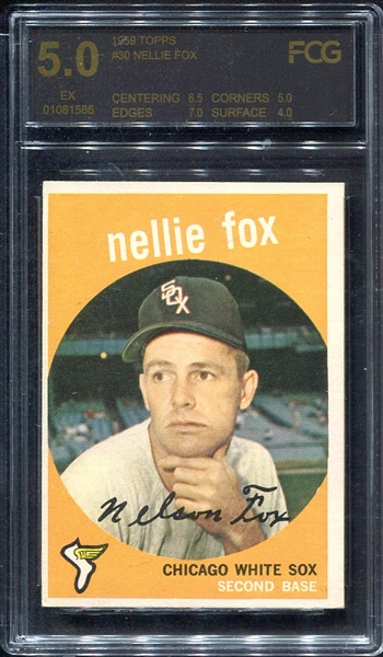 1959 Topps #30 Nellie Fox FCG 5