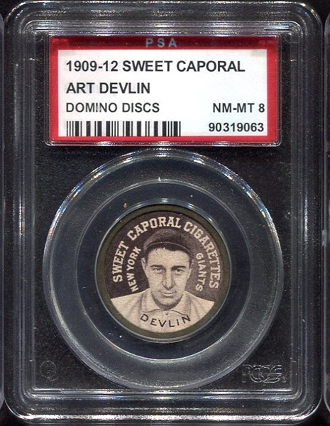 Domino Discs Art Devlin Large Portrait PSA 8