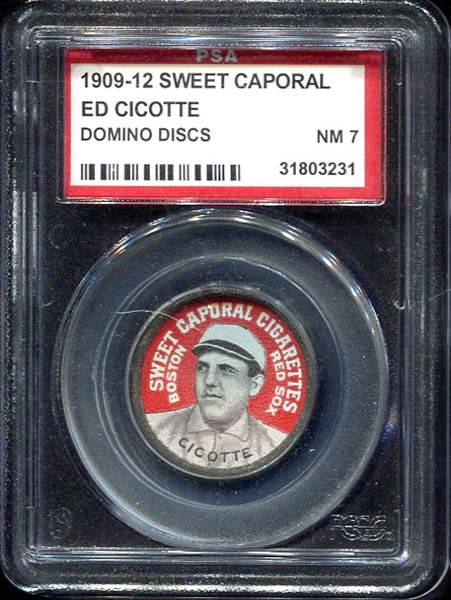 Domino Discs Ed Cicotte Large Portrait PSA 7