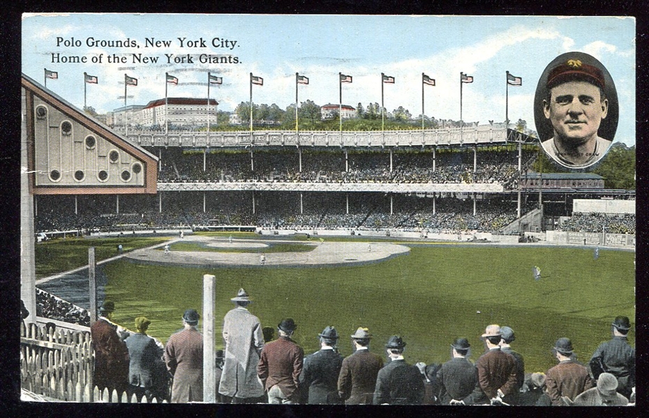 1914 John McGraw Polo Grounds Postcard