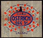 Vintage Curtiss Ostrich Egg 5 Cent Wrapper Large Size