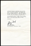 Gerald Ford Invitation to Joe DiMaggio