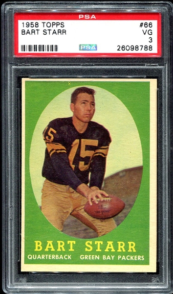 1958 Topps #66 Bart Starr PSA 3