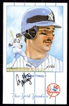 1990 Susan Rini Don Mattingly Signed Post Card